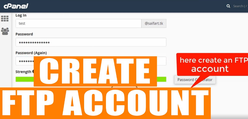 How to Create FTP Account in cPanel