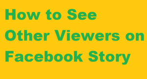 How to See Other Viewers on Facebook Story